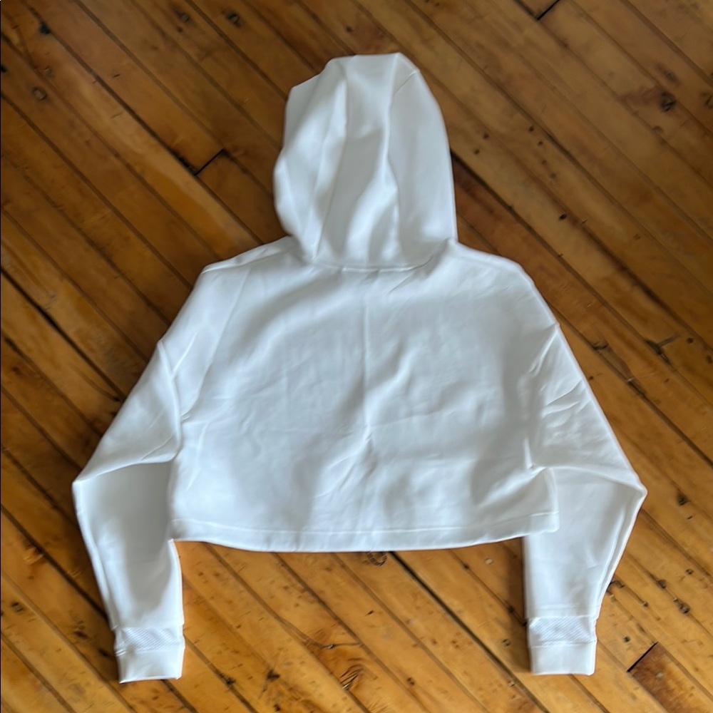 Nike Pro Women’s White Crop Oversized Hoodie - Picture 7 of 7